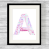 Bespoke Personalised Alphabet Word Art Print