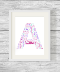 Bespoke Personalised Alphabet Word Art Print