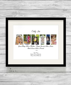 Bespoke Personalised Auntie Photo Collage Prints