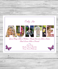 Bespoke Personalised Auntie Photo Collage Prints