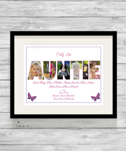Bespoke Personalised Auntie Photo Collage Prints