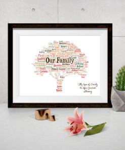 Family Tree Design Personalised Word Art Print