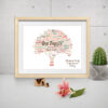 Family Tree Design Personalised Word Art Print