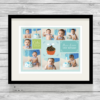 Bespoke Personalised Cake Smash Photo Collage Print Blue
