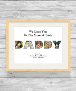 Personalised Daddy Photo Collage Word Art Print