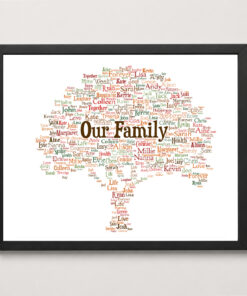 Family Tree Design Personalised Word Art Print