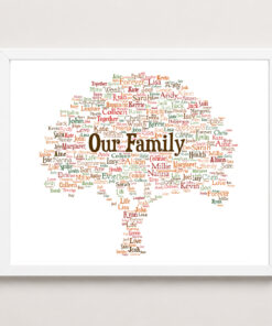 Family Tree Design Personalised Word Art Print
