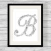 Alphabet Shape Design Personalised Word Art Print
