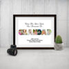 Personalised Grandad Photo Collage Word Art Print