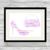 Bespoke Personalised Shoe and Handbag Word Art Print