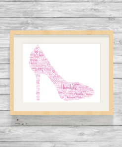 Bespoke Personalised Shoe Word Art Print