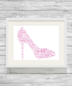 Bespoke Personalised Shoe Word Art Print