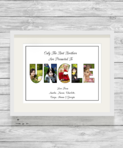 Personalised Uncle Photo Collage Word Art Print
