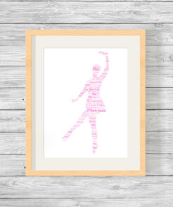 Personalised Bespoke Ballerina Word Art Print