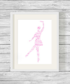 Personalised Bespoke Ballerina Word Art Print