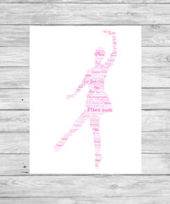 Personalised Bespoke Ballerina Word Art Print
