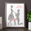Bespoke Personalised Engagement Proposal Word Art Print