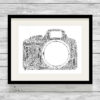 Personalised Bespoke Camera Photography Word Art Picture Gift