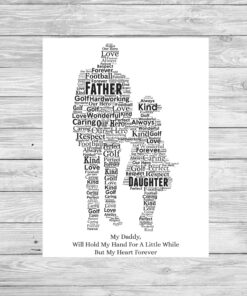 Bespoke Personalised Father and Daughter Word Art Print