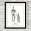 Bespoke Personalised Father and Son Word Art Print