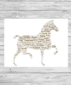 Bespoke Personalised Horse Word Art Print