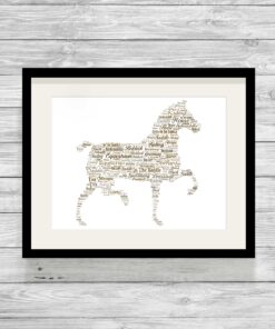 Bespoke Personalised Horse Word Art Print