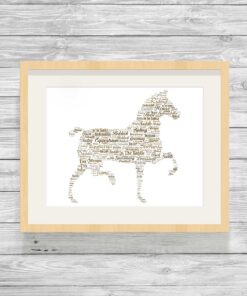 Bespoke Personalised Horse Word Art Print