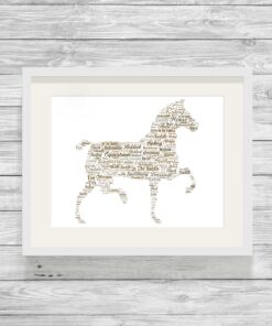 Bespoke Personalised Horse Word Art Print
