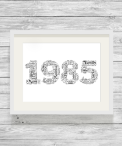 Bespoke Personalised Special Year Word Art Print