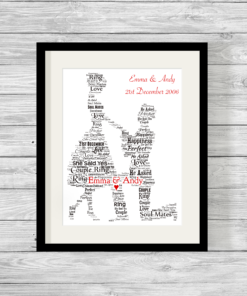 Bespoke Personalised Engagement Proposal Word Art Print