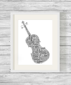 Bespoke Personalised Viola Word Art Print
