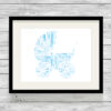 Personalised Baby Pram Word Art Picture Gift