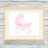 Personalised Baby Pram Word Cloud Picture Gift