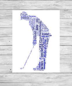 Personalised Bespoke Golfer Word Art Print