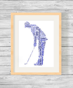 Personalised Bespoke Golfer Word Art Print