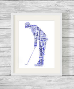 Personalised Bespoke Golfer Word Art Print