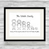 Personalised Stick Family Picture Print