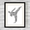 Personalised Taekwondo Word Art Picture Gift