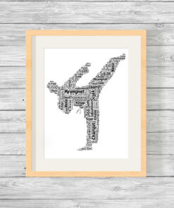 Personalised Taekwondo Word Art Picture Gift