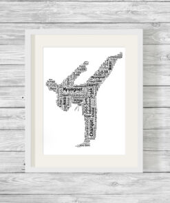 Personalised Taekwondo Word Art Picture Gift