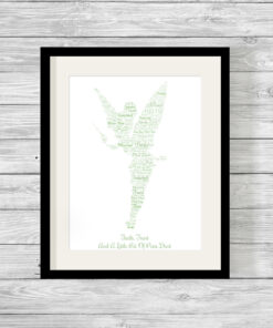 Personalised Bespoke Tinkerbell Word Art Picture