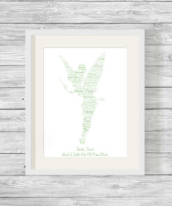 Personalised Bespoke Tinkerbell Word Art Picture