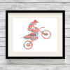 Personalised Bespoke Motocross Word Art Print Picture
