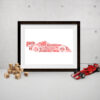 Personalised Bespoke Racing Car Word Art Print Picture