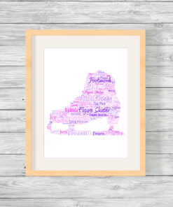 Personalised Ice Skate Word Art Print