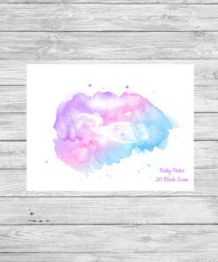 Personalised Baby Scan Watercolour Print