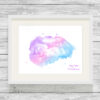 Personalised Baby Scan Watercolour Print