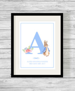 Personalised Peter Rabbit Initial Print