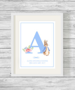 Personalised Peter Rabbit Initial Print