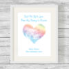 Personalised Baby Scan Heart Watercolour Print